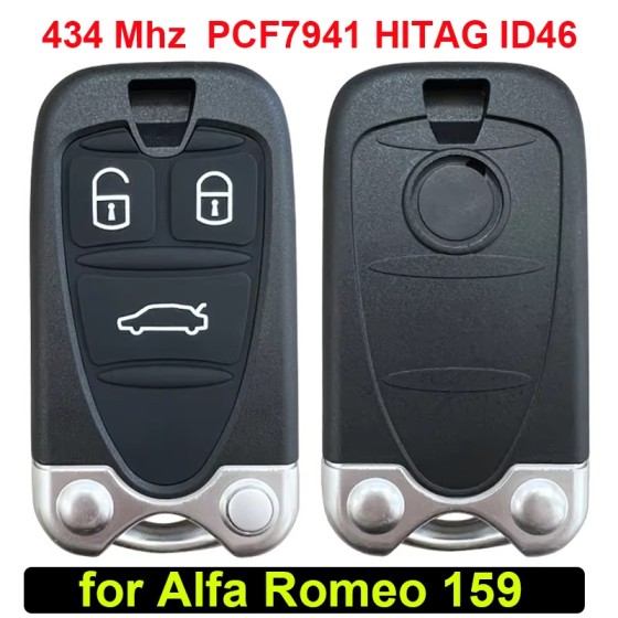 433MHz PCF7941 / ID46 Chip PN: 71740257 Remote Key Fob for Alfa Romeo