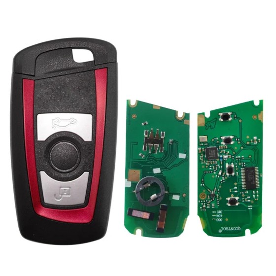 BMW 3Button F CAS4 CAS4+ 315/434/433.92/868 Mhz YGOHUF5662 PCF7945 red(No logo/With logo)