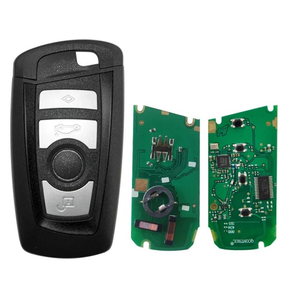 BMW 4Button F CAS4 CAS4+ 315/434/433.92/868 Mhz YGOHUF5662 PCF7945 black(No logo/With logo)