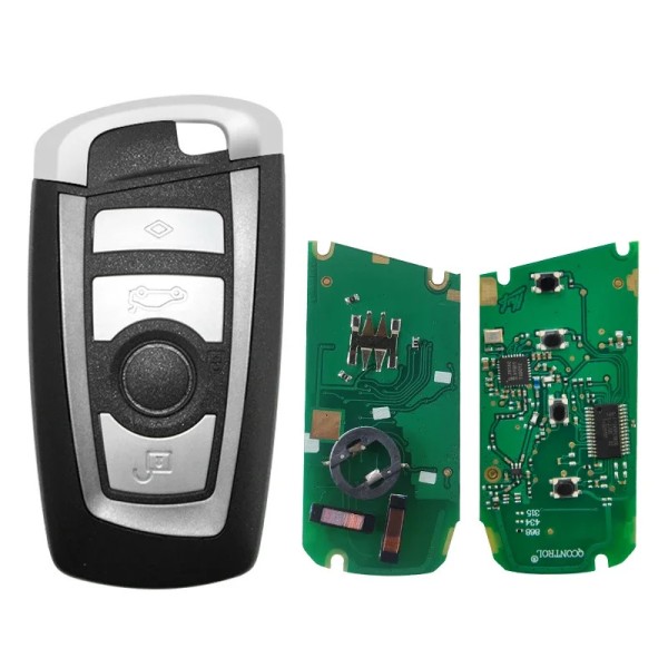 BMW 4Button F CAS4 CAS4+ 315/434/433.92/868 Mhz YGOHUF5662 PCF7945 white(No logo/With logo)