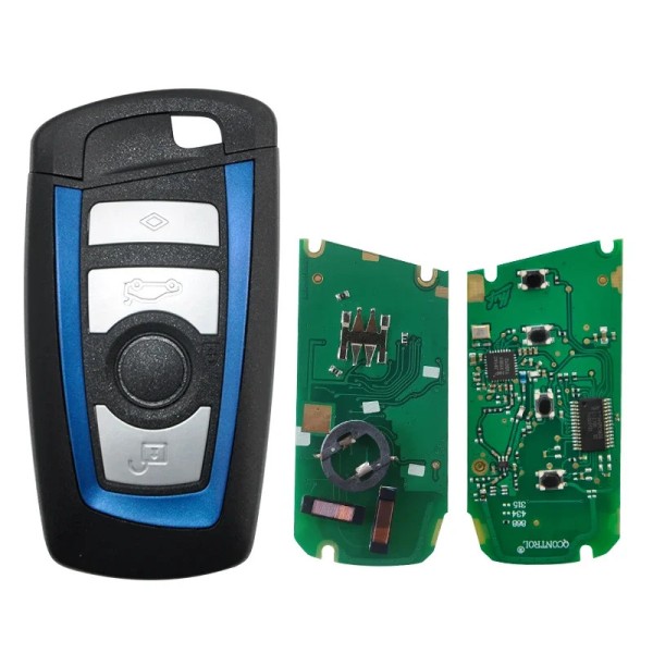 BMW 4Button F CAS4 CAS4+ 315/434/433.92/868 Mhz YGOHUF5662 PCF7945 blue(No logo/With logo)