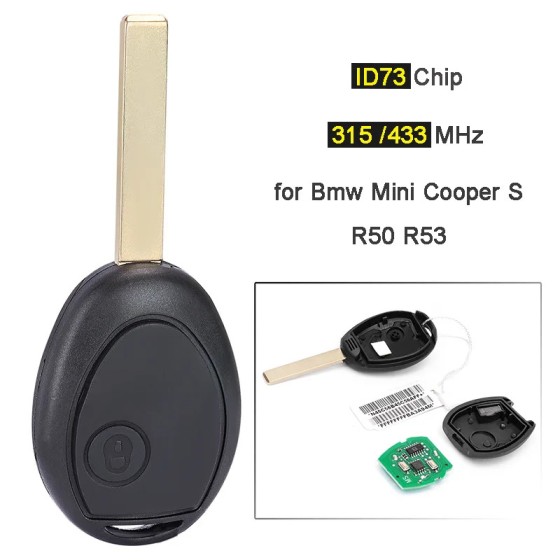 315/433MHz PCF7935 /7931AS ID73 Chip 1 Button Remote Car Key Fob