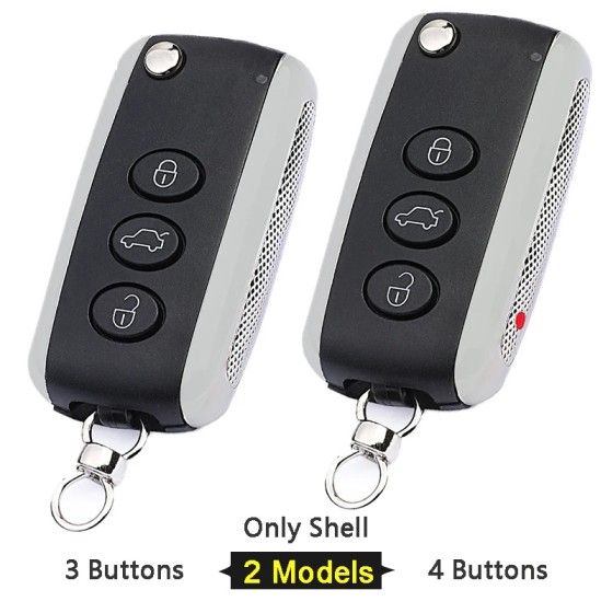3/4 Buttons Smart Flip Remote Car Key Shell