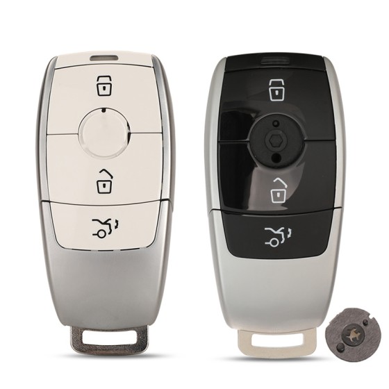 Benz 3 Buttons Smart Remote Key Shell(black/white )(With logo)