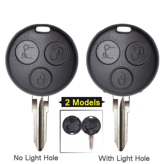 3 Buttons Smart Remote Key Shell(No light/With light)