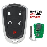 2+1/3+1 Buttons Cadillac Remote Smart Car Key ID46 PCF7937E HYQ2AB 433Mhz(No logo/With logo)