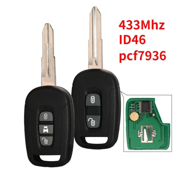 Chevrolet 2/3 Buttons Captiva 433MHz ID46 Chip