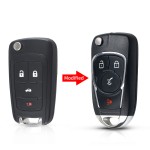 Chevrolet 2/3/3+1/4+1 Buttons Modified Flip Key Shell