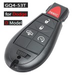 "2013-2018 Dodge RAM Fobik smart key FCC ID: GQ4-53T Chip: 46/ 433 MHz(No logo/With logo)"