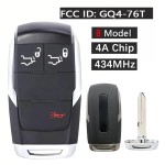 GQ4-76T Remote Fob For Dodge RAM 2500 3500 4500 5500 433.92MHz 4A Chip(No logo/With logo)