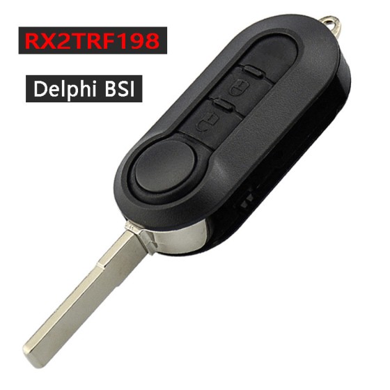Fiat 2 Button 433MHz ID46 Chip RX2TRF198 Delphi BSI/Marelli BSI (No logo/With logo)
