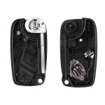 2/3 Button Flip Folding Remote Key Shell Case Fob Black/Blue(No logo/With logo)