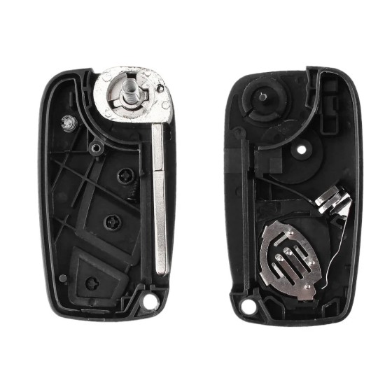 2/3 Button Flip Folding Remote Key Shell Case Fob Black/Blue(No logo/With logo)