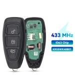Ford 3 Buttons 434MHz ID49/ID63 Chip KR5876268/KR55WK48801 (With logo)