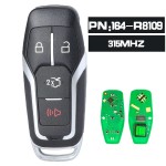 2016-2017 Ford Explorer / 4-Button Smart Key / PN: 164-R8140 / M3N-A2C31243300  (No logo/With logo)