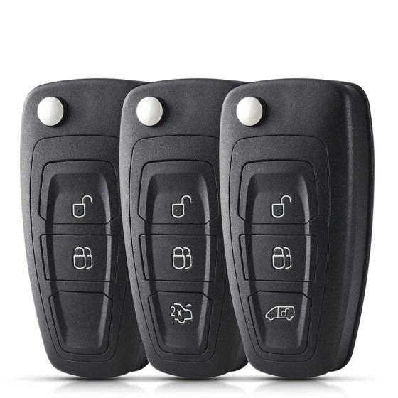 Ford 2/3 Button Remote Key Shell Case HU101/FO21 Blade(With logo)