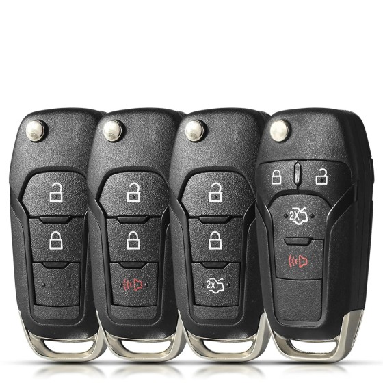 Ford 2/2+1/3/3+1 Buttons Flip Remote Key Shell Case (No logo/With logo)