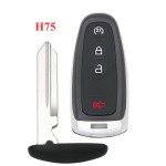 Ford 3+1/4+1 Buttons key shell H75/H101 Blade