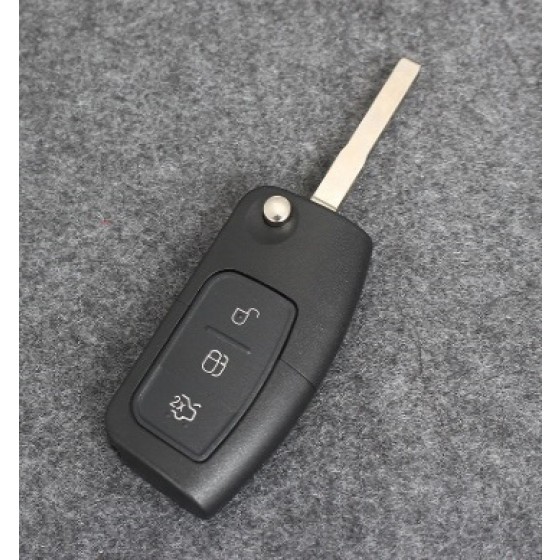 Ford 3 Button Remote Car Key Shell Case HU101/FO21 Blade(With logo)