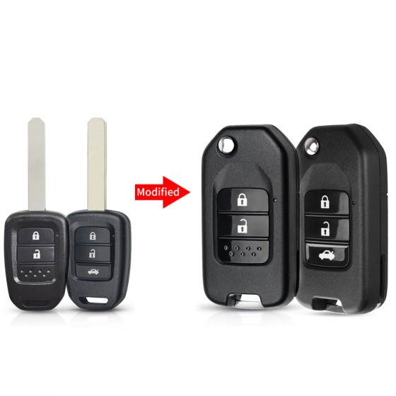 Honda Modified Folding Remote Key shell short blade(With logo)