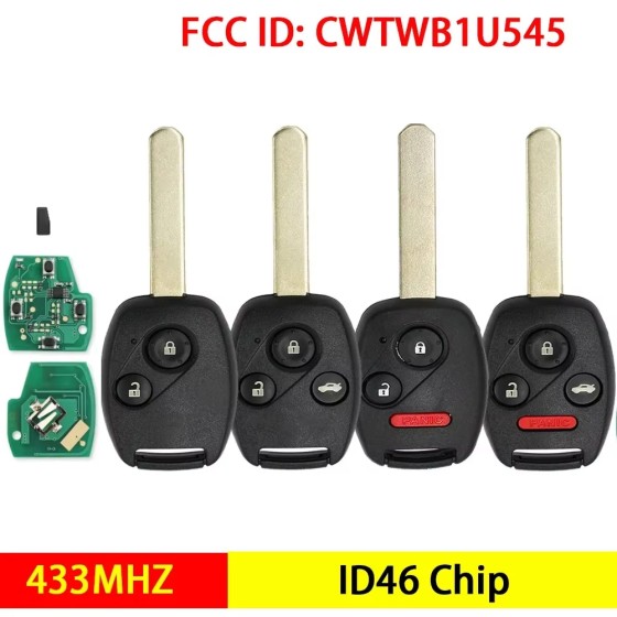 Honda Pilot 433MHz ID46 Chip FCC ID: CWTWB1U545