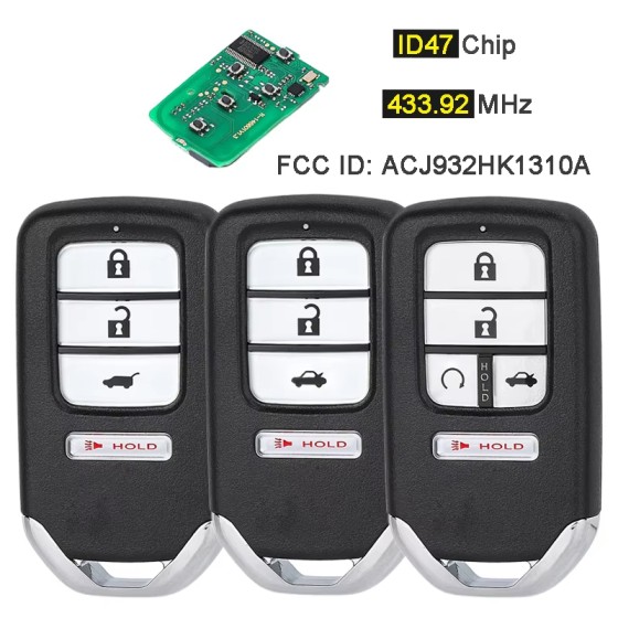 Honda Accord 72147-T2G-A61 ACJ932HK1310A 47 Chip 433Mhz