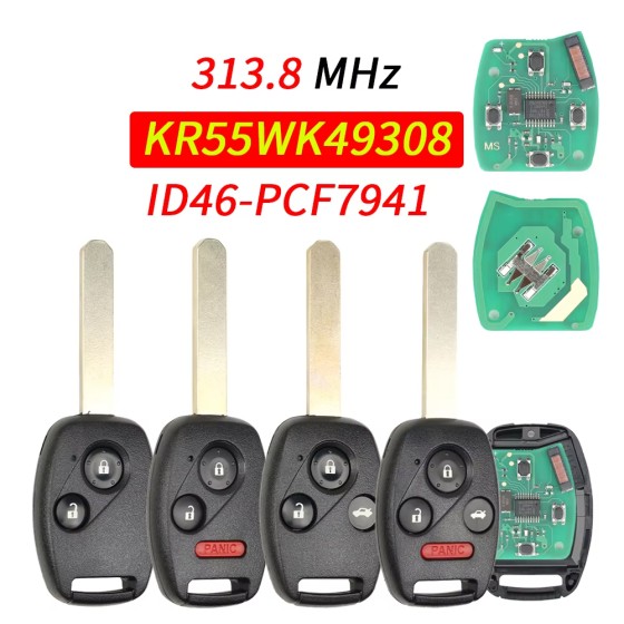 313.8Mhz for Honda Pilot 2009-2015 FCC ID:KR55WK49308