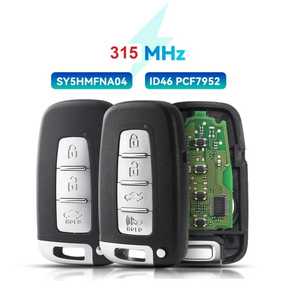 Hyundai 3/4BTN ID46 Chip - SY5HMFNA04 HYN14R Blade 315MHz (No logo/With logo)