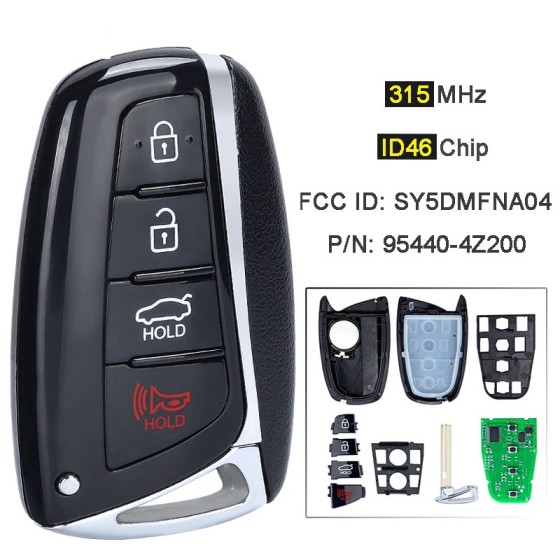 4 Buttons Sedan 315MHz ID46 Chip P/N: 95440-4Z200, SY5DMFNA04