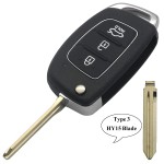 Hyundai 3 Buttons case TOY40/HY20R/HY15/HY15R/HY20(No logo/With logo)