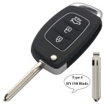 Hyundai 3 Buttons case TOY40/HY20R/HY15/HY15R/HY20(No logo/With logo)