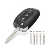 Hyundai 3 Buttons case SUV TOY40/HY20R/HY20/Left/Right Blade(No logo/With logo)