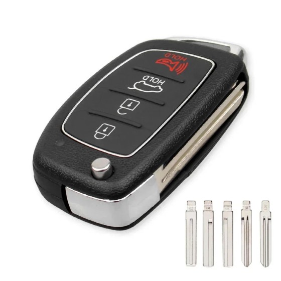 Hyundai 3+1 Buttons case Right/Left/HY20/HY20R/TOY40 Blade(No logo/With logo)