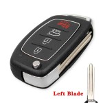 Hyundai 3+1 Buttons case Right/Left/HY20/HY20R/TOY40 Blade(No logo/With logo)