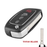 Hyundai 3+1 Buttons case Right/Left/HY20/HY20R/TOY40 Blade(No logo/With logo)