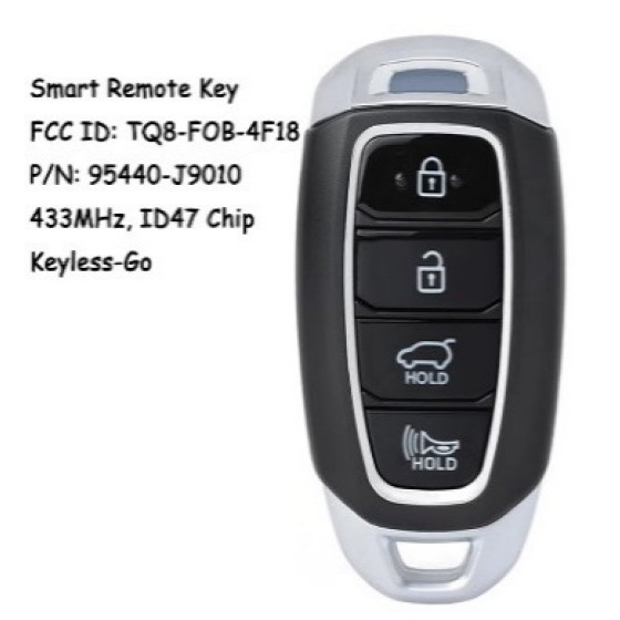 Hyundai Kona 2019 2020 2021 Fob TQ8-FOB-4F18 95440-J9010 433MHz ID47 Chip
