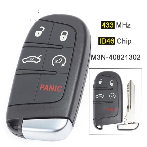 4Plus1 BT 433MHz ID46 Chip M3N-40821302 Blade Y159 (No logo/Chrysler logo/Dodge logo/Jeep logo)