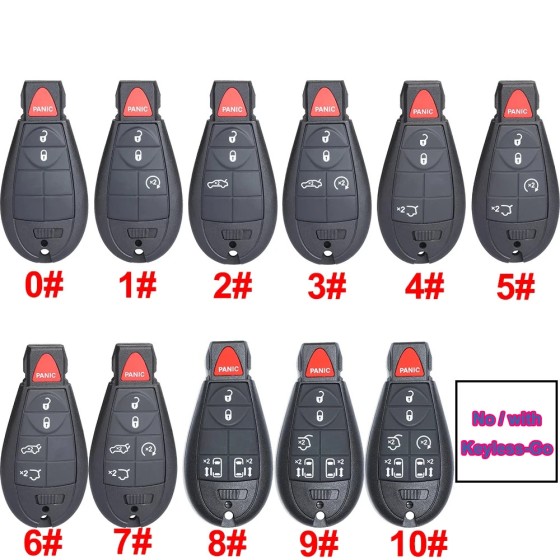 433MHz ID46 Chip M3N5WY783X No keyless go(No logo/Chrysler logo/Dodge logo/Jeep logo)