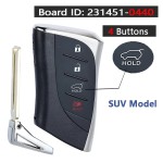 3/3+1 Buttons Smart Card 314.3MHz HYQ14FBF Board: 231451-0440(No logo/With logo)