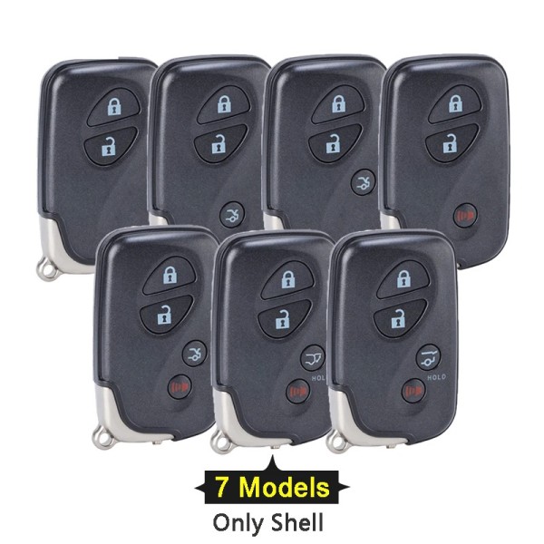 Lexus 2/3 Buttons B blade smart key shell(No logo/With logo)