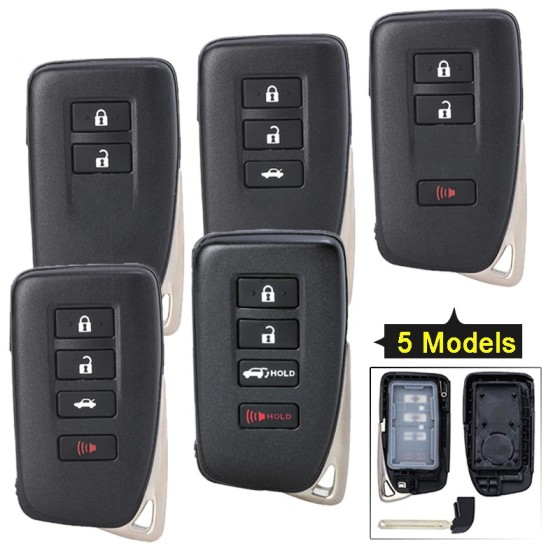 Lexus 2/2+1/3/3+1 Buttons smart key shell(No logo/With logo)