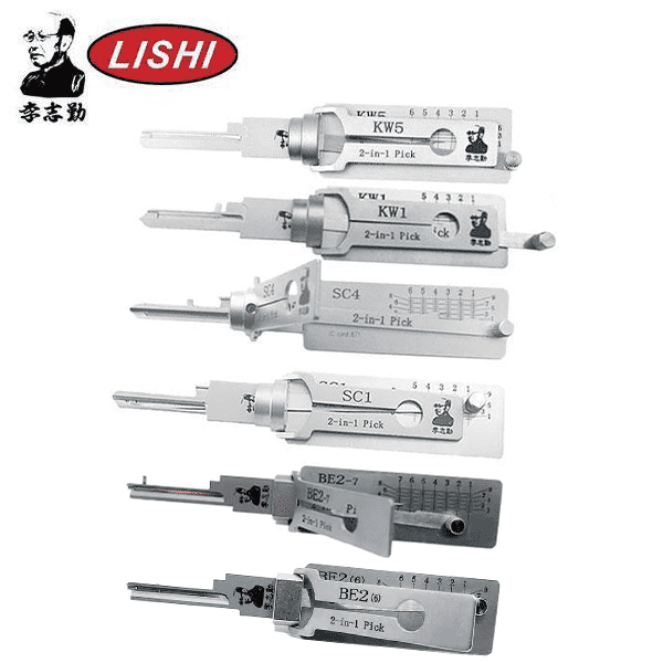 KW1 / KW5 / SC1 / SC4 / BE2-6 / BE2-7 / Residential Tools (BUNDLE Of 6 Lishi Tools)