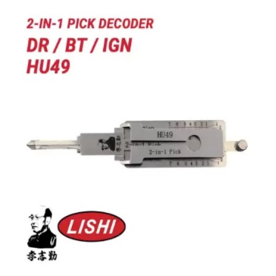 Original Lishi HU49 for Audi VW 2-in-1 Pick Decoder