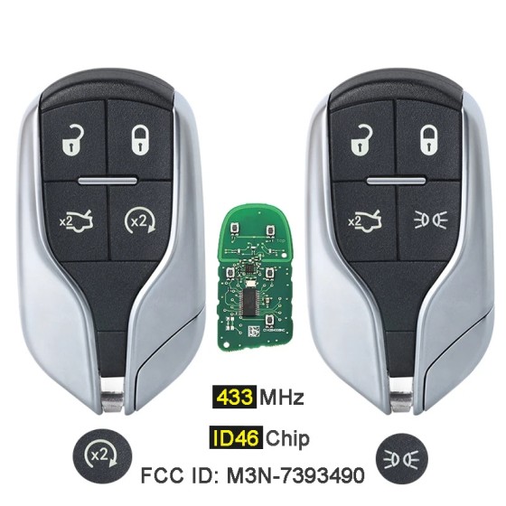 433MHz ID46 Chip FCC ID: M3N-7393490 Smart Remote Key