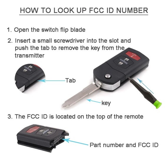 Mazda 2+1 Buttons 315MHz 4D63 Chip FCC ID: BGBX1T478SKE125-01