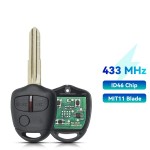Mitsubishi 2/3 Buttons 433.92MHz ID46  Chip MIT8/MIT11R Blade(No logo/With logo)