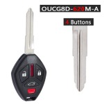 OUCG8D-620M-A 2+1/3+1 Buttons 313.8MHz ID46 Chip Remote Car Key Right Blade(No logo/With logo)