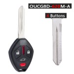 OUCG8D-620M-A 2+1/3+1 Buttons 313.8MHz ID46 Chip Remote Car Key Right Blade(No logo/With logo)