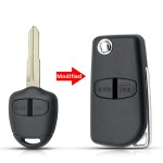 Mitsubishi 2/3 Buttons Modified Flip Key Shell Case Left/Right Blade(No logo/With logo)