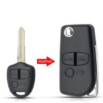 Mitsubishi 2/3 Buttons Modified Flip Key Shell Case Left/Right Blade(No logo/With logo)